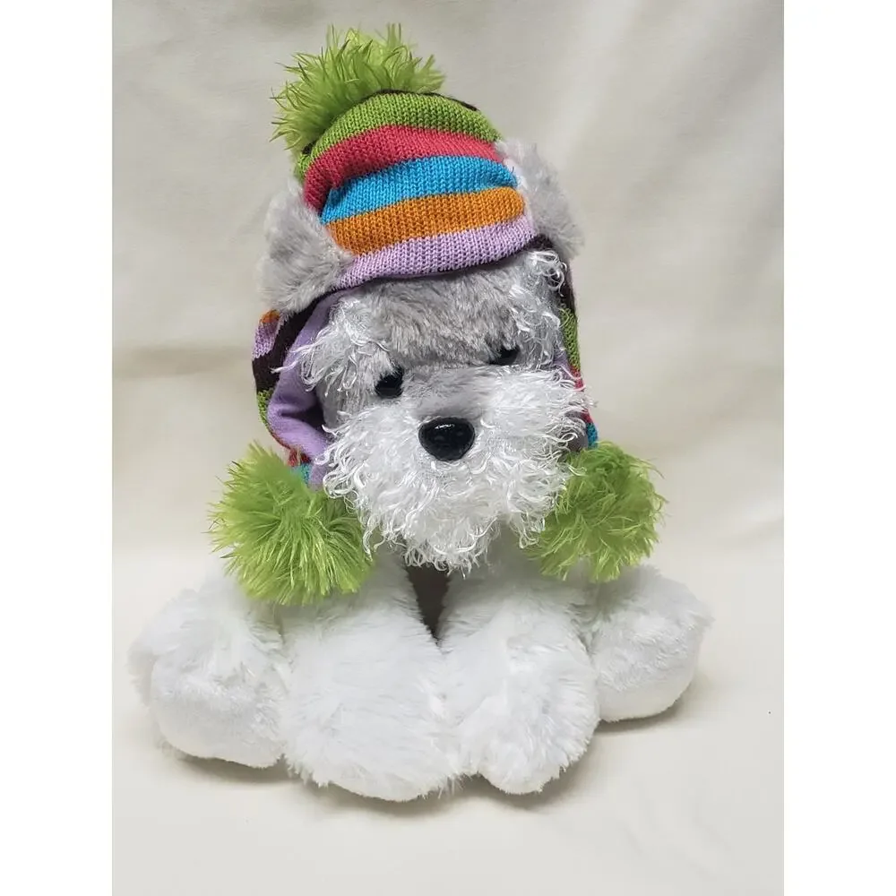 Maurices Shelby the Schnauzer Winter Cap Soft Dog Plush Stuffed Animal